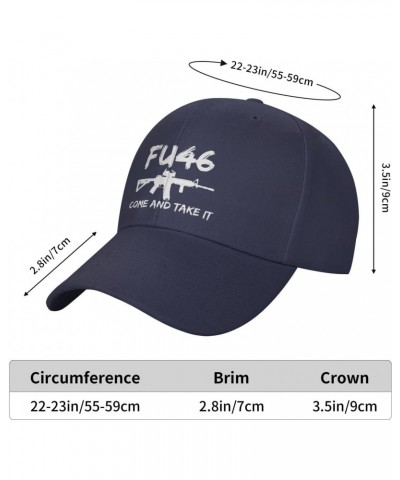 FU46 Come and Take It Anti Biden Unisex Baseball Cap Dad Hat Classic Polo Style Cowboy hat Adjustable Size Navy Blue $13.57 B...