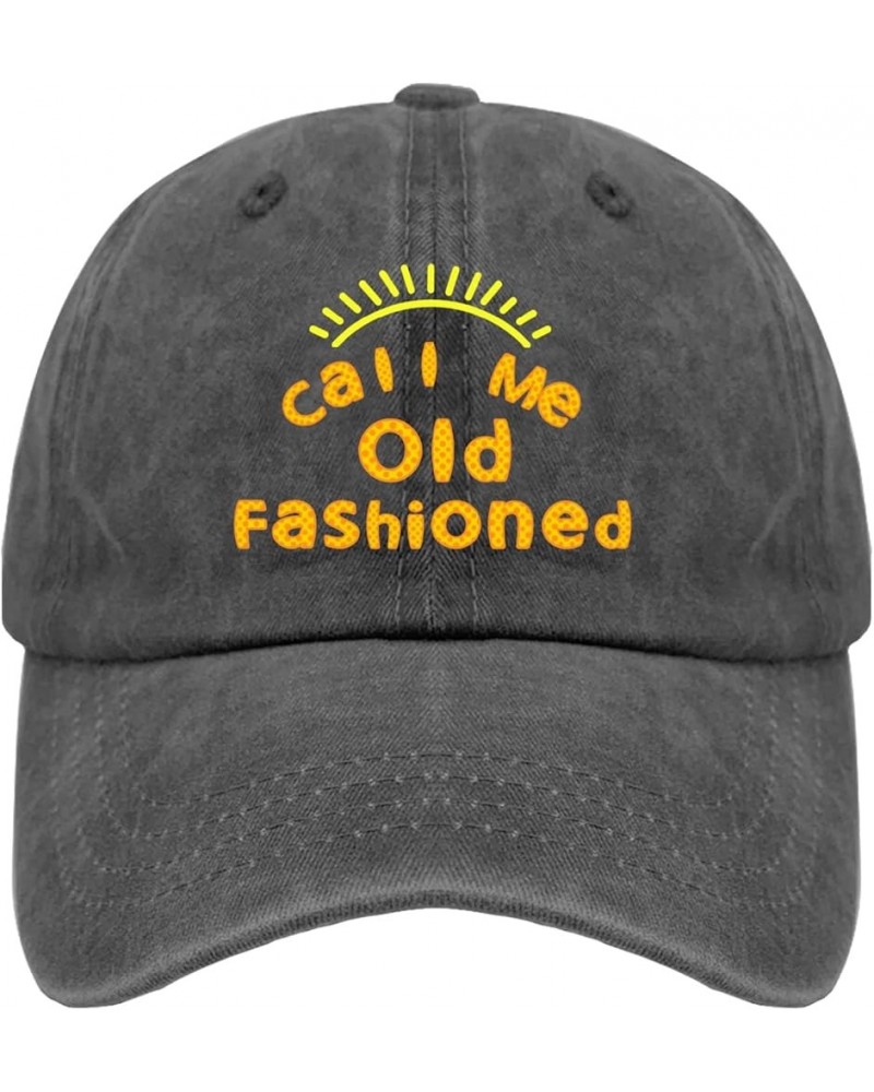 Baseball Cap Men Whiskey Athletic Hat for Women Low Profile Caps Trendy Call Me Old Fashioned Baseball Cap Women Pigment Blac...