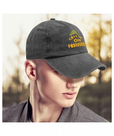 Baseball Cap Men Whiskey Athletic Hat for Women Low Profile Caps Trendy Call Me Old Fashioned Baseball Cap Women Pigment Blac...