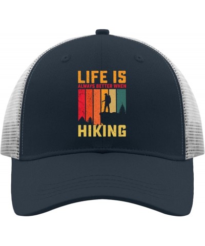 Ball Cap Hiking Lover Gift Snapback Trucker Hats for Mens Trucker Hats Snapback Vintage Youth Trucker Cap Marine Blue $13.35 ...