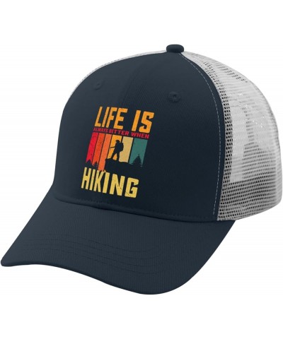 Ball Cap Hiking Lover Gift Snapback Trucker Hats for Mens Trucker Hats Snapback Vintage Youth Trucker Cap Marine Blue $13.35 ...