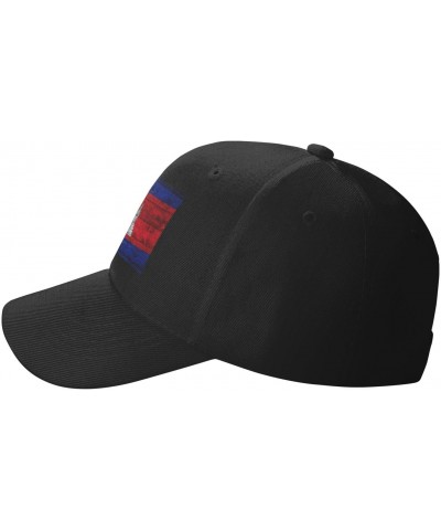 Classics Baseball Cap Cambodia Flag Caps Adjustable for Women Men Black $13.92 Baseball Caps