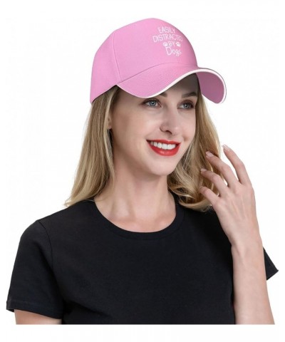 Women's and Men's Baseball Caps Easily Distracted by Dogs Original Dad Hat Adjustable Casquette Cap Pink $10.65 Baseball Caps