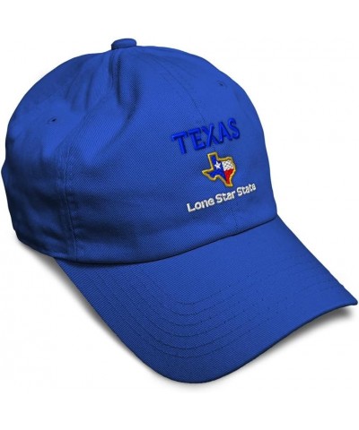 Soft Baseball Cap Texas Lone Star State Style B Cotton Dad Hats for Men & Women Royal Blue $17.39 Baseball Caps