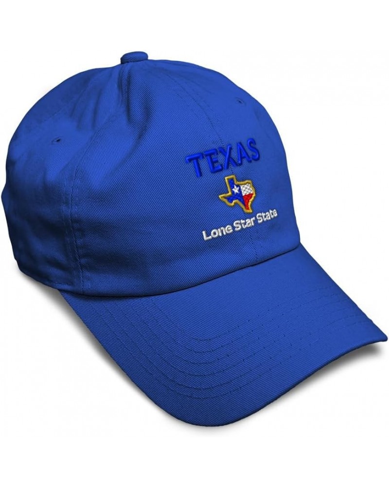 Soft Baseball Cap Texas Lone Star State Style B Cotton Dad Hats for Men & Women Royal Blue $17.39 Baseball Caps