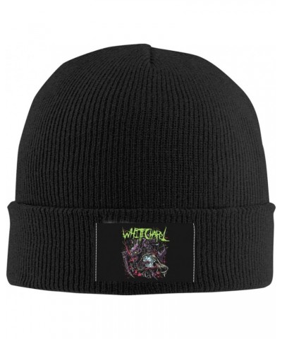 Whitechapels Knit Hat Men's Skull Cap Fall Winter Outdoor Classic Essential Beanie Hats Unisex Black Cuffed Cap $10.91 Skulli...