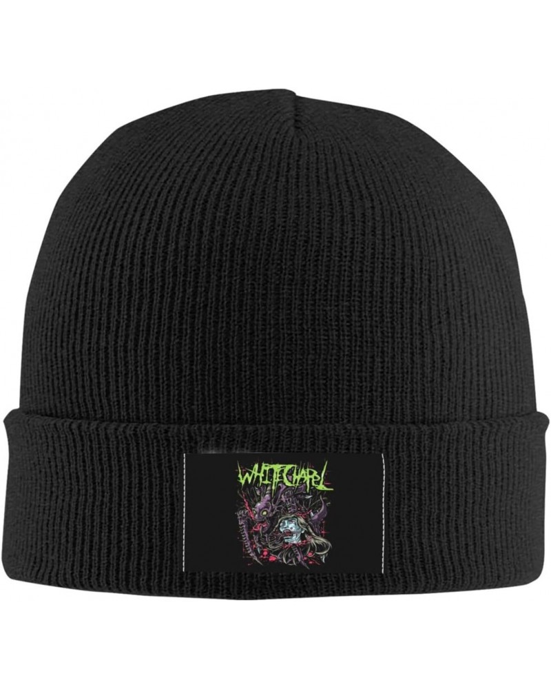 Whitechapels Knit Hat Men's Skull Cap Fall Winter Outdoor Classic Essential Beanie Hats Unisex Black Cuffed Cap $10.91 Skulli...