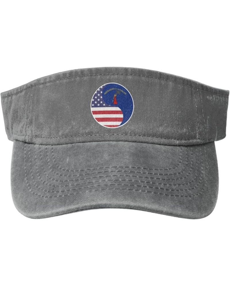 Yin Yang Flag Combination of America and Alabama Sun Visor Hats for Women Men Adjustable Cotton Sun Hat Golf Cap Gray $12.90 ...