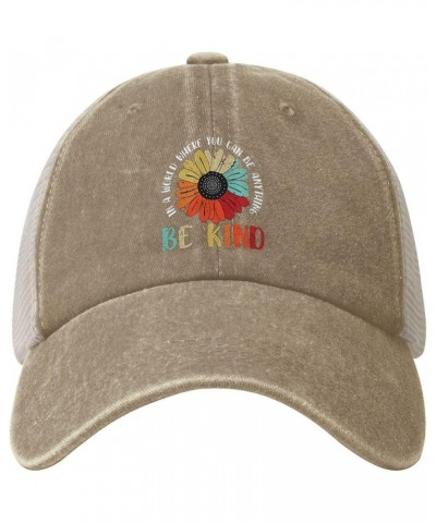 in A World Where You Can Be Anything BE Kind LGBT Rainbow Cowboy Hat Men Vintage Mesh Baseball Cap Women Sun Hat Black Natura...