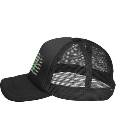 Klinefelter Syndrome Awareness America Flag Green Ribbon Baseball Cap Adjustable Casual Mesh Hats Duck Tongue Hat for Men Wom...