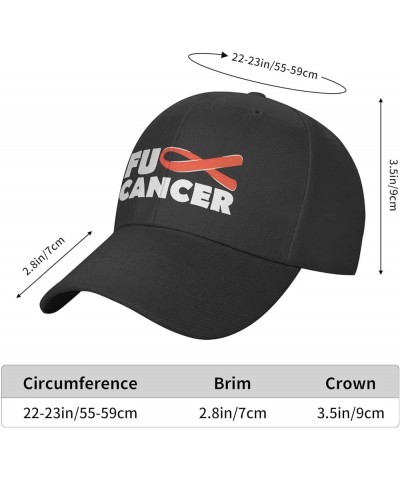 Fuck Leukemia Cancer,Adjustable Washed Baseball Cap Plain Trucker Hat Dad Hat for Adult Fuck Leukemia Cancer $9.99 Baseball Caps