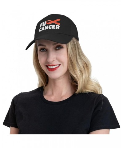 Fuck Leukemia Cancer,Adjustable Washed Baseball Cap Plain Trucker Hat Dad Hat for Adult Fuck Leukemia Cancer $9.99 Baseball Caps