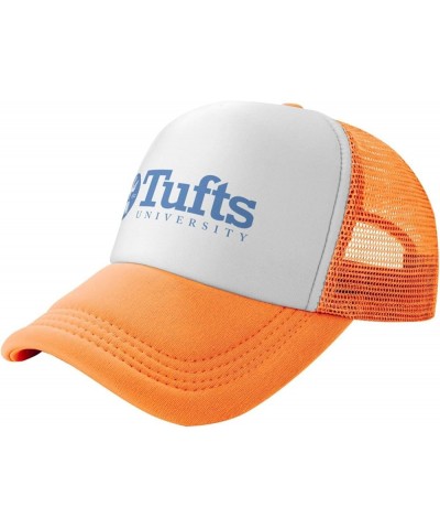 Tufts University Logo Trucker Hats for Both Men and Women - Mesh Baseball Snapback Hats Orange $8.82 Baseball Caps