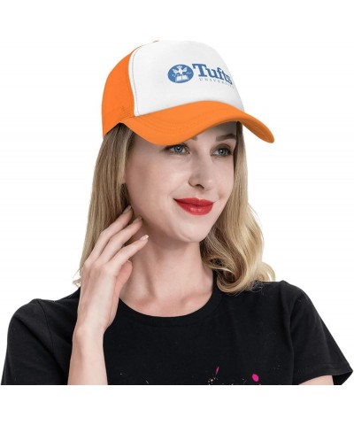 Tufts University Logo Trucker Hats for Both Men and Women - Mesh Baseball Snapback Hats Orange $8.82 Baseball Caps