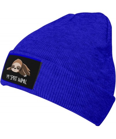 Winter Knit Hat Cap for Men Women, My Spirit Animal (Sloth) Unisex Beanie Hat Cuffed Skull Cap Warm Ski Hats Black Blue $6.75...