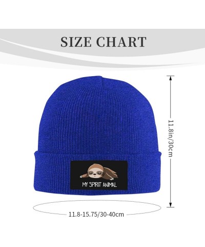 Winter Knit Hat Cap for Men Women, My Spirit Animal (Sloth) Unisex Beanie Hat Cuffed Skull Cap Warm Ski Hats Black Blue $6.75...