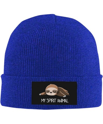 Winter Knit Hat Cap for Men Women, My Spirit Animal (Sloth) Unisex Beanie Hat Cuffed Skull Cap Warm Ski Hats Black Blue $6.75...