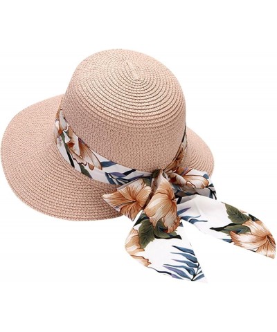 Summer Hat for Women Beach Hats Sun Visor Hats Wide Brim UV Protection Boho Sun Hats Packable Foldable Travel Hat E $7.79 Sun...