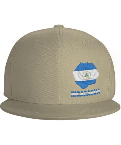 Snapback Baseball Cap Rose Flower Nicaragua Flag Classic Dad Trucker Flat Bill Brim Hat Natural $9.44 Baseball Caps