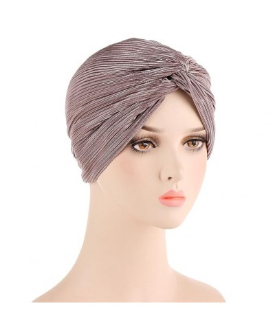 Ladies Sunshade Cap for Ladies Braid Head Headwear Hat Silver Cap Wrap Cap Bohemian Hair Turban Turban (Pink, One Size) One S...