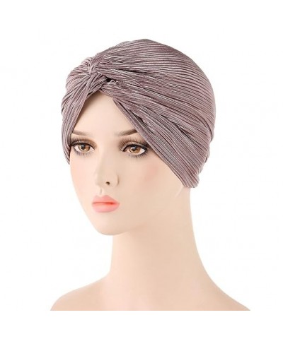 Ladies Sunshade Cap for Ladies Braid Head Headwear Hat Silver Cap Wrap Cap Bohemian Hair Turban Turban (Pink, One Size) One S...