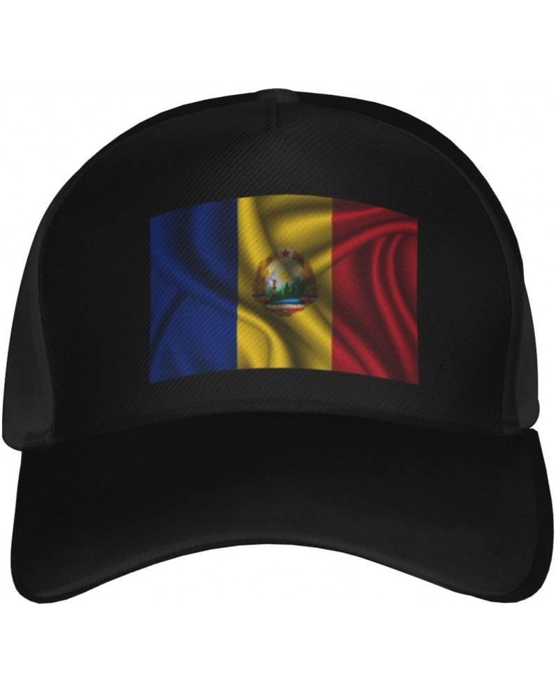 Silk Style Flag of Romania Baseball Cap Men's and Women's Baseball Hat Adjustable Casual Outdoor Breathable Caps Truck Driver...