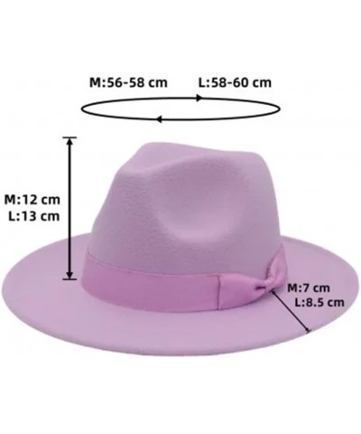 Wide Brim Fedora Hats for Women Men Solid Color Jazz Top Hat Wedding Party Church Panama Felt Cap Army Gn $28.49 Fedoras