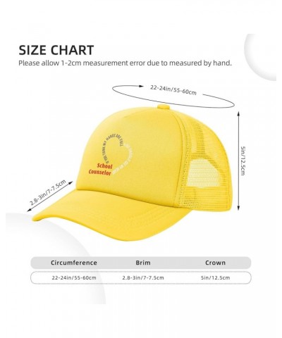 School Counselor You Should See My Heart Unisex Baseball Cap Vintage Trucker Hat Adjustable Yellow $11.02 Baseball Caps