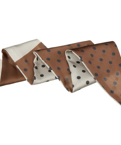 Chic Polka Dots Women Neckerchief Skinny Scarves Hair Band Ribbon for Bag Accessory 1 Brown Small Dot $8.00 Scarves