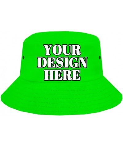 Customized Fisherman Hat Personalized Fisherman Hat Add Text Photos Beach Outdoor Travel Multiple Colors Green $11.99 Sun Hats