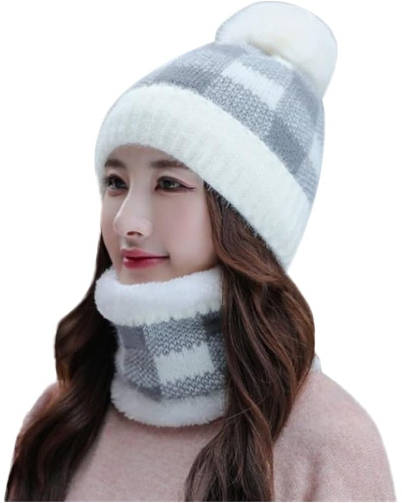 Womens Winter Warm Knit Beanie Hat Slouchy Knit Beanie Skull Caps Ribbed Cuffed Beanies Cap Gift for Dad Mom Him White $8.75 ...