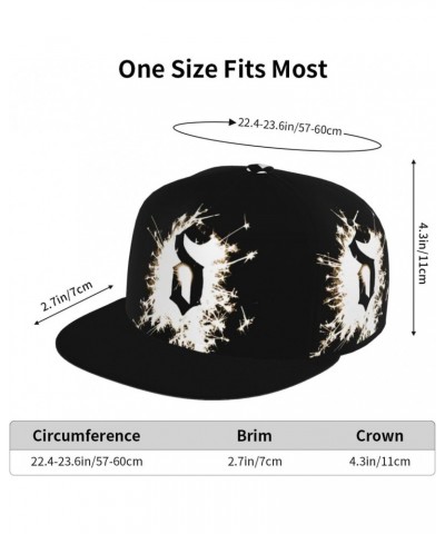 Baseball Cap Shinedowns Flat Bill Brim Snapback Hats Hip Hop Hat High Crown Adjustable Dad Hat Trucker Hats Unisex Black $10....