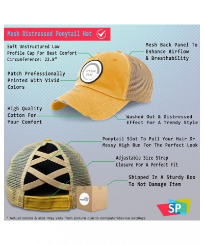 Womens High Ponytail Cap Soup for The Revolution Vintage Look Food & Beverage Mustard Circle Patch $15.59 Baseball Caps