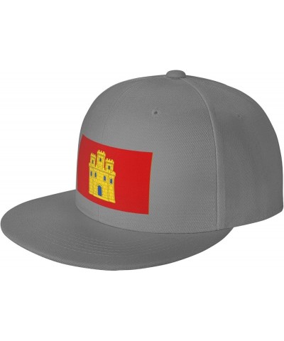 Banner of Castile (Modern Design Variant) Baseball Cap for Men Women Snapback Hat Trucker Flat Bill Caps Sun Hat Gray $13.97 ...