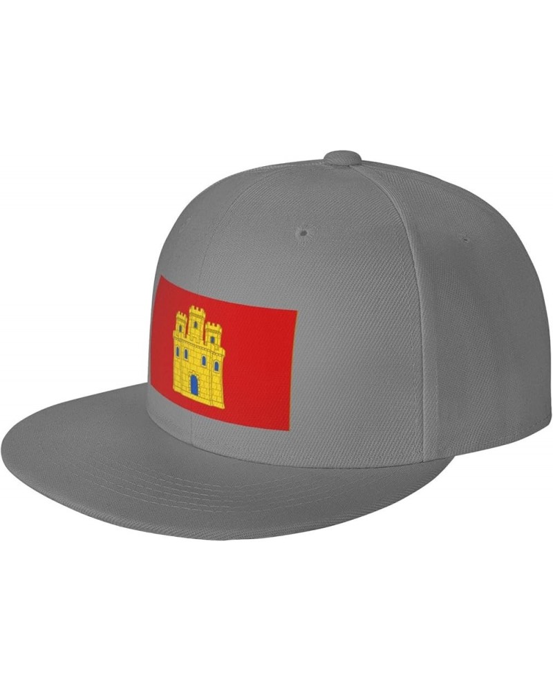 Banner of Castile (Modern Design Variant) Baseball Cap for Men Women Snapback Hat Trucker Flat Bill Caps Sun Hat Gray $13.97 ...