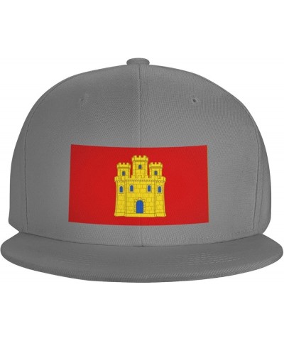 Banner of Castile (Modern Design Variant) Baseball Cap for Men Women Snapback Hat Trucker Flat Bill Caps Sun Hat Gray $13.97 ...