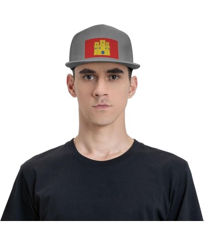 Banner of Castile (Modern Design Variant) Baseball Cap for Men Women Snapback Hat Trucker Flat Bill Caps Sun Hat Gray $13.97 ...