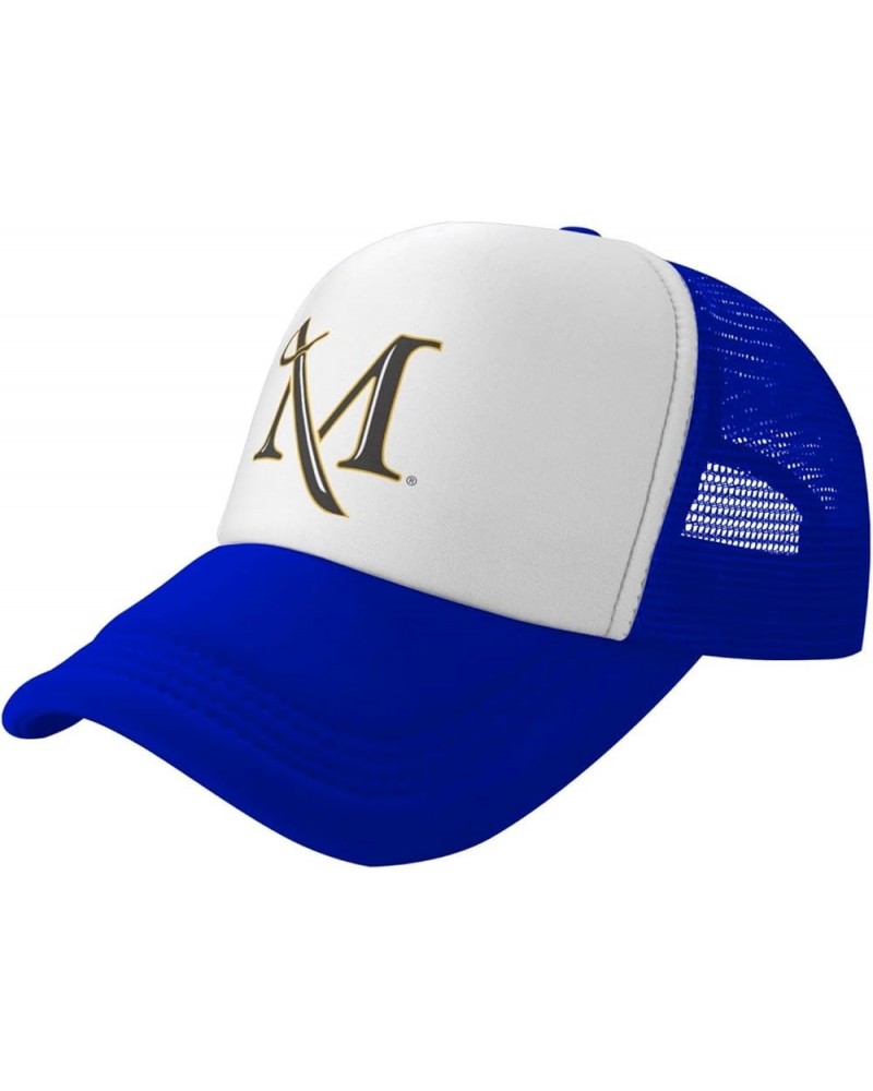 Millersville University Trucker Hats for Both Men and Women - Mesh Baseball Snapback Hats Blue $23.02 Baseball Caps