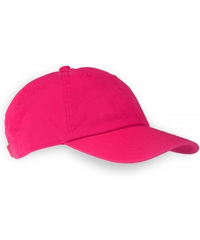 Classic Adjustable Dad Hats for Men - Plain Adjustable Baseball Cap - Adjustable Metal Buckle Closure Hat Pink $9.15 Baseball...