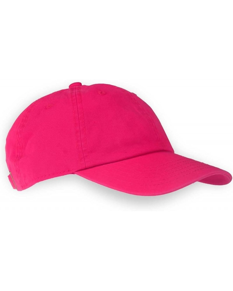 Classic Adjustable Dad Hats for Men - Plain Adjustable Baseball Cap - Adjustable Metal Buckle Closure Hat Pink $9.15 Baseball...