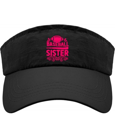 Visors for Women Baseball Sister Hat, Visor for Adult Ponytail Caps Stylish Sports Visor Cap Allblack $10.12 Visors