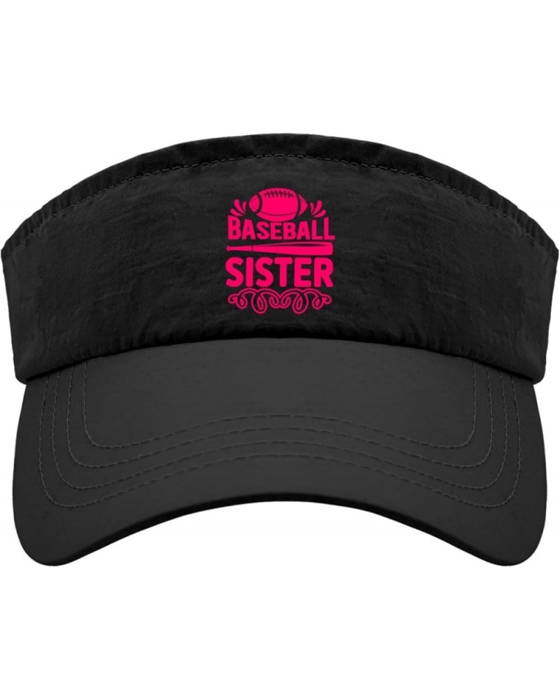 Visors for Women Baseball Sister Hat, Visor for Adult Ponytail Caps Stylish Sports Visor Cap Allblack $10.12 Visors