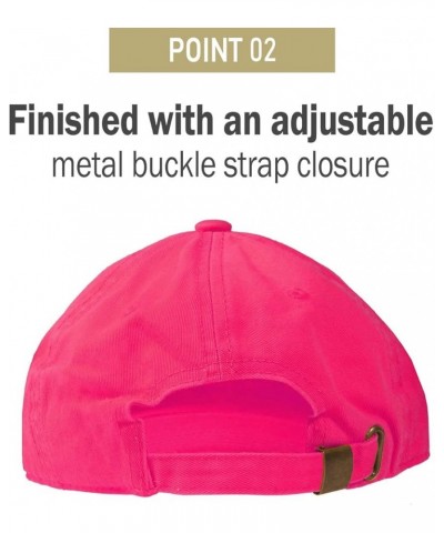 Classic Adjustable Dad Hats for Men - Plain Adjustable Baseball Cap - Adjustable Metal Buckle Closure Hat Pink $9.15 Baseball...