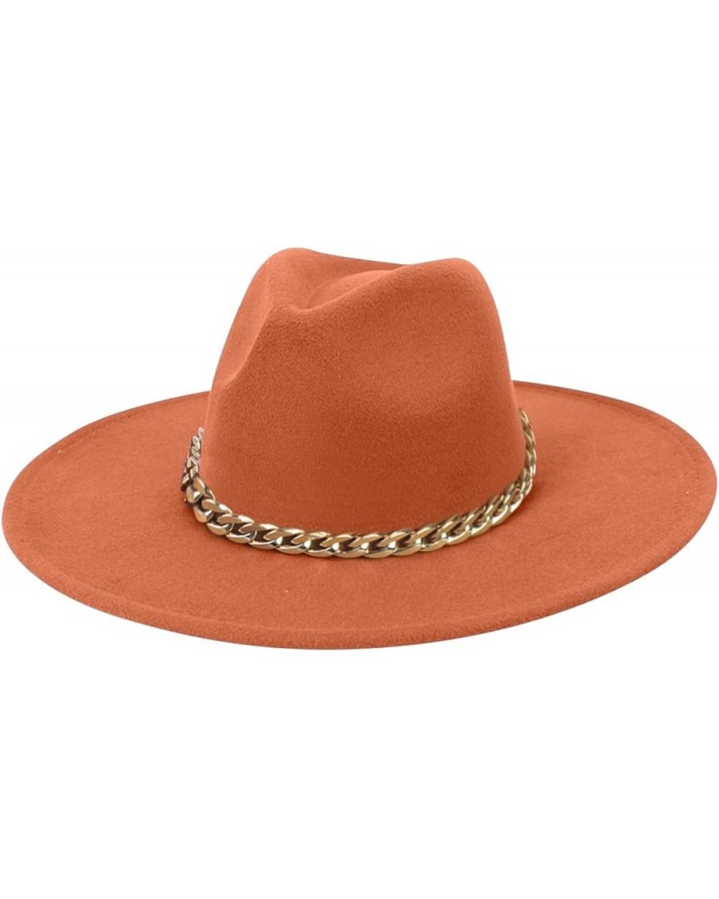 Womens Summer Dress Hat Wide Leaf Flower Bridal Shower Hat Sun Hats Beach Hat Drawstring Hat Orange 5 $11.38 Cowboy Hats