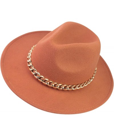 Womens Summer Dress Hat Wide Leaf Flower Bridal Shower Hat Sun Hats Beach Hat Drawstring Hat Orange 5 $11.38 Cowboy Hats