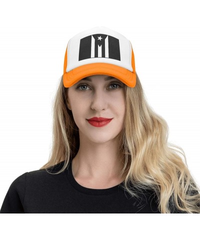 Puerto Rico Resiste Boricua Flag Trucker Hat Man Womans Mom Hat Unisex Outdoor Sports Cap Adjustable Baseball Cap Orange $13....