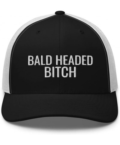 Bald Headed Bitch Funny Gift Gag Gift Joke Trucker Cap Mesh Hat Adjustable Black/ White $15.05 Baseball Caps