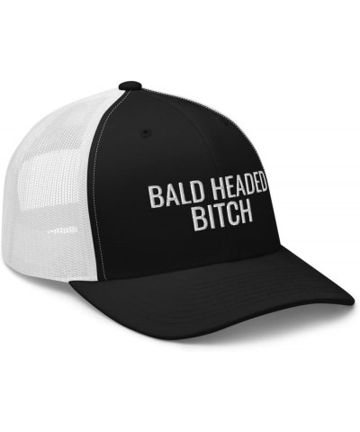 Bald Headed Bitch Funny Gift Gag Gift Joke Trucker Cap Mesh Hat Adjustable Black/ White $15.05 Baseball Caps