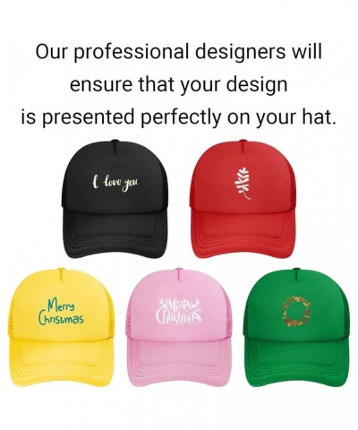 Custom Hats Add Your Own Text Logo Picture Design Your Personalized Hats Pink $8.19 Baseball Caps