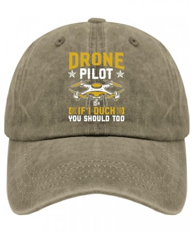 Drone Pilot If I Duck You Should Too Hats Womens Cap Pigment Black Womens Baseball Hat Gifts for Boyfriends Golf Pigment Khak...